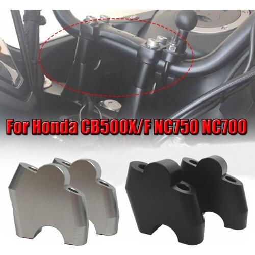 22mm 7/8" Motorcycle Aluminum Handlebar Riser Extension Mount Lifting Clamp For HONDA NC700S NC700X NC750X CB500X Street Bike