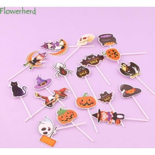 Halloween Card Inserts Cake Insert Cake Decoration DIY Pastry Dessert Cake Decoration Inserts Halloween Decorations for Home