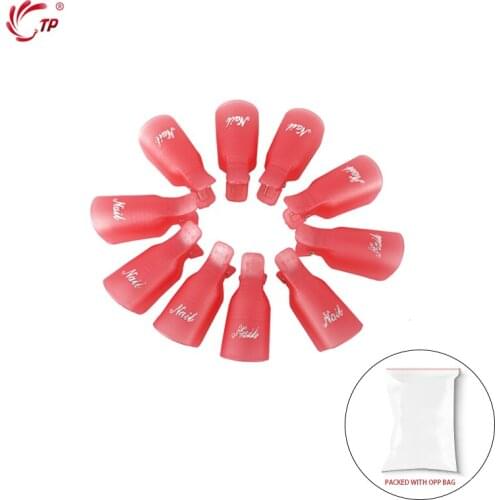 New 10pcs Nail Art Plastic Gel New Nail Polish Remover Soak Off Cap Clip UV Gel Polish Wrap Tool for Removal Gel Polish Varnish
