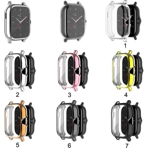 100pcs Full Coverage Protective Cover For Amazfit- GTS 2 SPlating TPU Case For Huami-Amazfit GTS 2E Smartwatch Protector