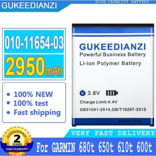 2950mAh GUKEEDIANZI Battery for Garmin Montana 600 600T 610 650 650T VIRB GPS Alpha 100 handheld 010-11654-03