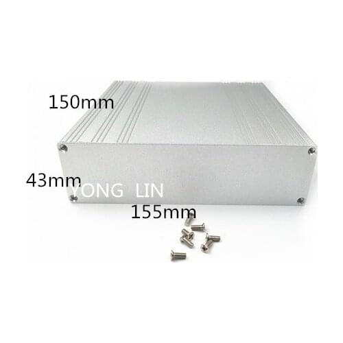 1pcs aluminum box155*43-150MM PCB Case/Shielded enclosure / router housing/Web server aluminum shell
