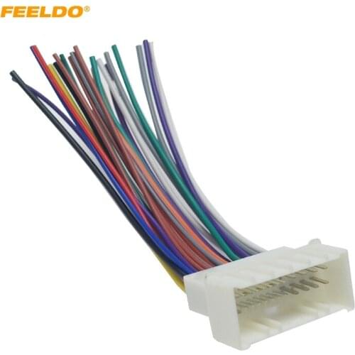 FEELDO Car Radio Audio Stereo Full Pin Wiring Harness Adapter For Hyundai KIA Install Aftermarket CD/DVD Stereo #HQ6144