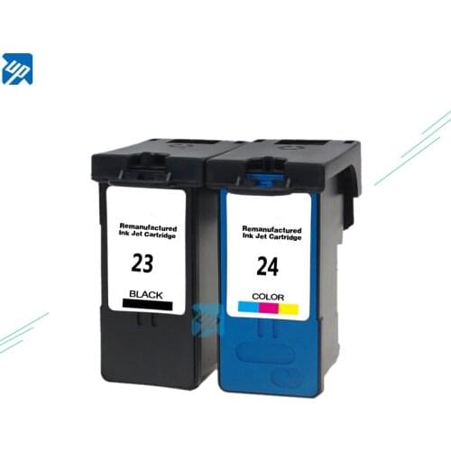 2 Pack Black 23 (18C1523) +color 24 18C1524 Ink cartridge For Lexmark Z1410 Z1420 X3530 X3550 X4530 X4550