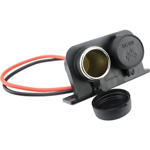 DC 12V Car Motorcycle Dual Ports Outlet DC Power Adapter Lighter Socket Car Electronics Accessories waterproof