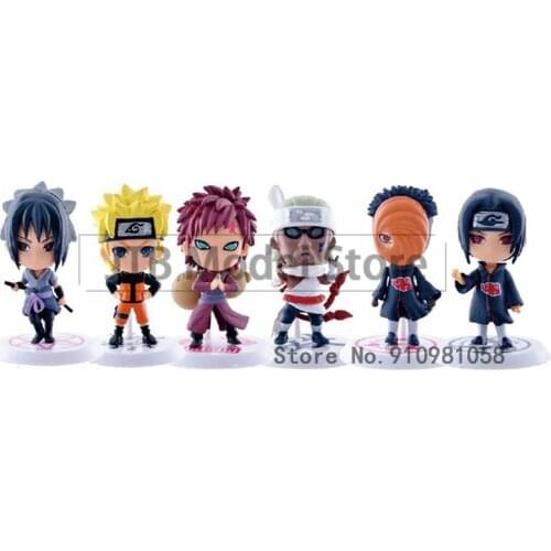 Naruto Anime 19 Q Version Action Figure Sabaku No Gaara Mini Model 7-8CM PVC Uzumaki Naruto Statue Toys Doll Collectible Figma