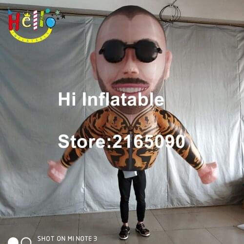 2 m high hot sale moving inflatable cartoon man costumes