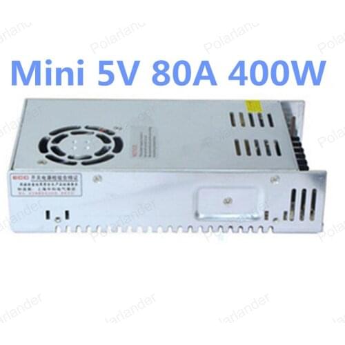 Free shipping LED Switching Power Supply 5V 80A 400W Transformer AC 110V 220V to 5V DC output for LED Strip light for CCTV