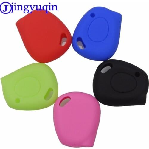 Jingyuqin 1 Btns Silicone Key Case Cover For Renault Megane Scenic Clio Laguna Espace Twingo Kangoo Master Traffic Avaintime