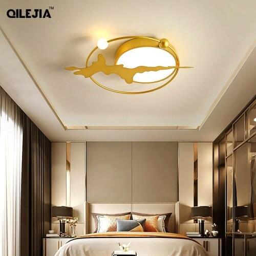 Creative Design LED Chandelier Lights For Living Room Bedroom Black Gold Indoor Lamp Home Dimmable Lighting Fixtures AC 90-260V