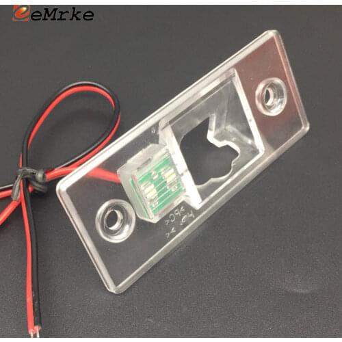 EEMRKE Car Camera Bracket License Plate Light Housing for VW Jetta Passat Polo Rabbit Scirocco Touareg Tiguan Skoda Fabia Yeti