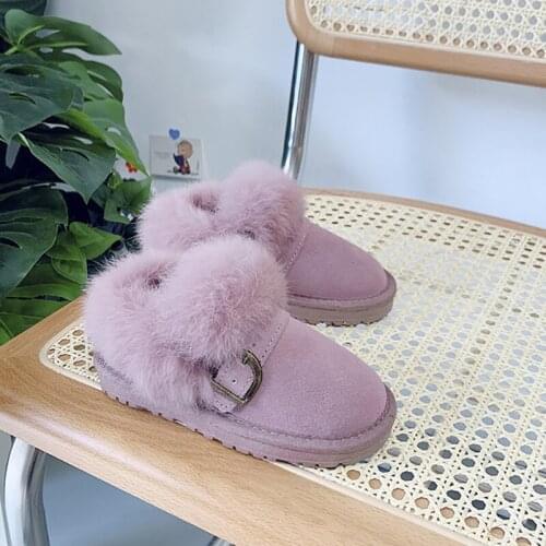 Dolakids New Winter Childrens Snow Boots Baby Shoes for Girls 2020 Warm Cotton Boots Non-Slip Shoes