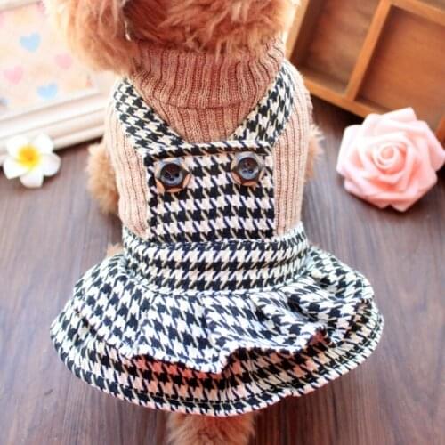 Pet Dog Dress Autumn Spring Winter Dog Clothes Princess Skirt Dog Sweater Dress Puppy Clothing Cat Chihuahua Yorkie Pet Costumes