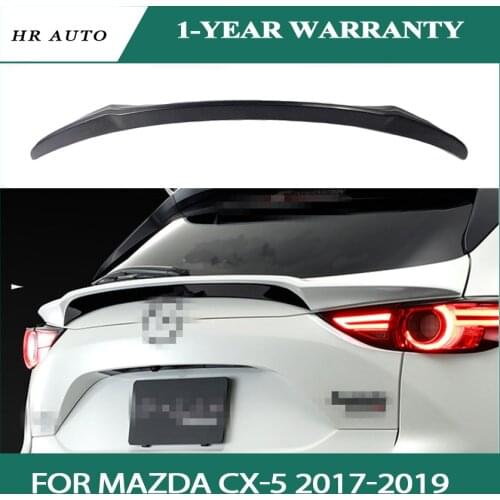 Fit for Mazda CX-5 2017 -2019 FRP material carbon fiber Trunk Lip Wing White Spoiler Car Styling Rear Middle Spoiler wing