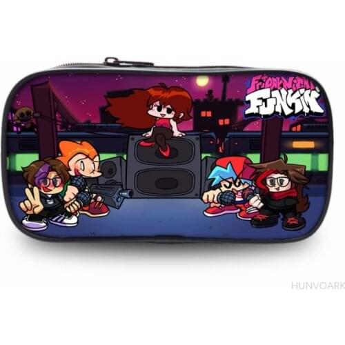 Friday Night Funkin Pencil Case Capacity Pen Bag Double Zipper Students School Pencil Cases Gifts For Kids stationery Pen bags