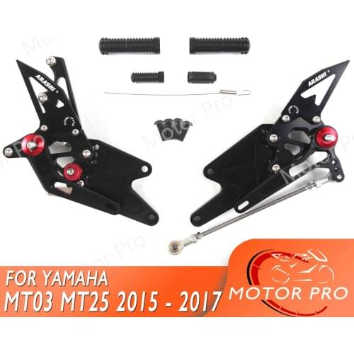 Adjustable Footrests For Yamaha MT03 MT25 2015 - 2018 Motorycle Accessories Foot Peg Rests Rearset Pedal MT-25 MT-03 MT 03 25