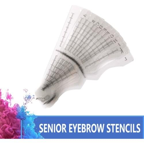 Senior different eyebrow stencil models eyebrow shaping makeup styles eyebrow templates 12 pairs with scal