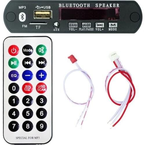 10Set Standard Wireless Bluetooth 12V MP3 WMA Decoder Board Audio Module TF USB Radio For Car