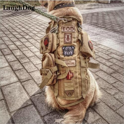 K9 Tactical Big Dog Harness Military Tactical Vest For Medium Large Dogs Adjustable Army Training Outdoor Hunting Nylon Durable