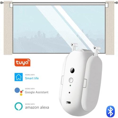 Tuya Curtain Robot Bluetooth Intelligent Curtain Smart Electric Motor Wireless Automatic Curtain Opener App Control