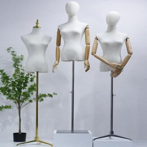 High-Quality No Arm Color Full Head Mannequin Body Stand Female Wedding Dress Sewing Diy Flexible Women,Adjustable Rack D399