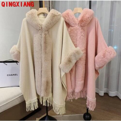 2019 Hot Selling V Neck Print Flower Cloak Women Party Overcoat Long Autumn Knitted Cardigan Cape Sleeveless Tassel Red Coat
