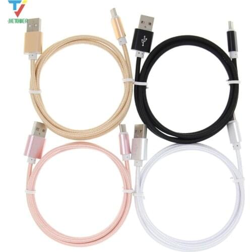 100pcs 0.25m 1m 2m 3m 1.5m Pure color Braided Fabric Cloth USB Data Cable Type-C micro usb 5pin 8pin Cable for iphone Samsung