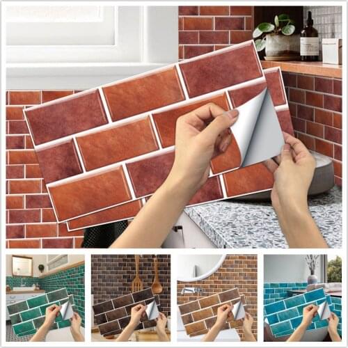 15x30cm Tile Stickers For Kitchen Backsplash Bathroom Decoration Wallpaper Peel & Stick Waterproof Wall Decal Home Design Decor