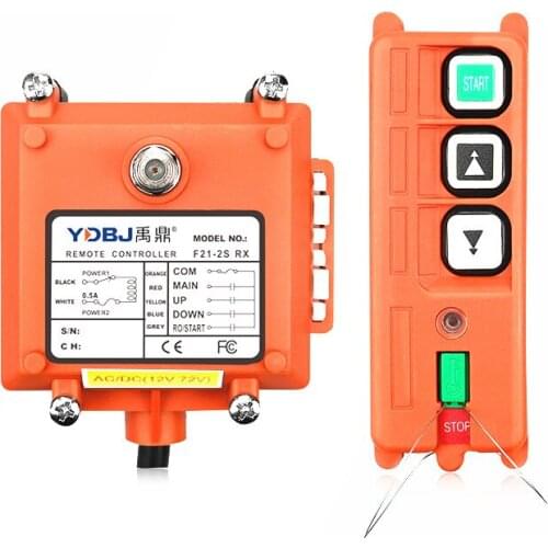 2 Motions Wireless Industrial Remote Controller Electric Hoist Remote Control Crane Winding Engine Sand-blast Equipment F21-2S