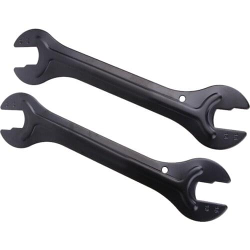 2Pcs Bike Tool Steel Bicycle Wrench Cycling Head Open End Axle Hub Spanner Cone Bicycle Repair
