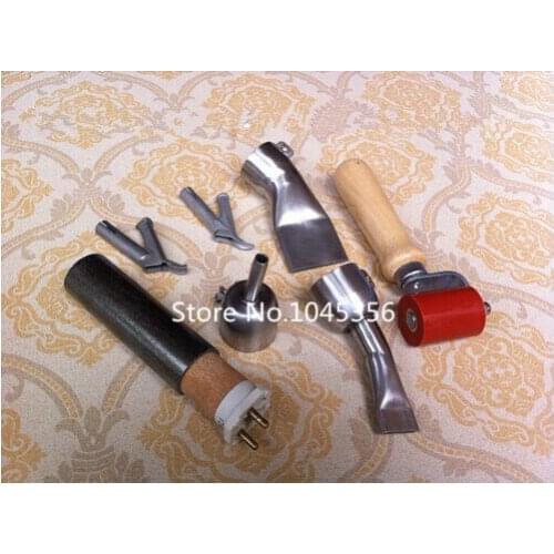 20mm flat nozzle+230v 1550w heater element+pressure roller+ turbular nozzle for plastic welder Hot Air gun 8 in 1