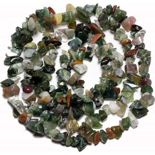 3-5x6-8mm Green Indian Agates Beads Natural Freeform Chips Stone Beads For Jewelry Making Beads Bracelets 32'' DIY Beads Trinket