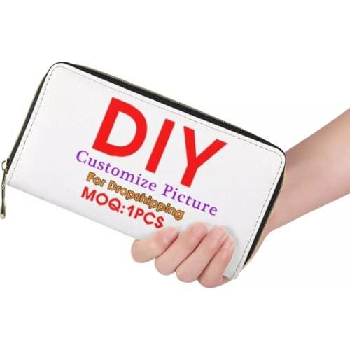 NoisyDesigns Your Image Photo Print Women Wallets Long Primera Capa Mujer Wallet Purse Card Holders Minnie Bags Women Wholesale