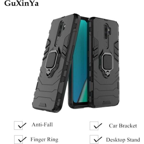Phone Cases For OPPO A9 2020 Back Cover For OPPO A5 2020 Funda Luxury Armor Magnetic Ring Cover For OPPO A11X / A9 2020 Bumper