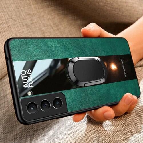 For Samsung S21 Ultra Case Luxury Leather Phone Holder Cover Samsung Galaxy S21 Plus S21Ultra S 21 S2 1 Stand Cases Bumper Capa