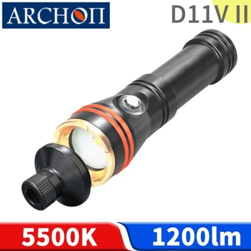 D11V II 5500K HD video diving flashlight Beam light diving photoraphy light Underwater 100m diving lighting spot dive fill light