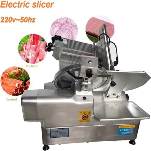Electric Mutton Rolls Meat Slicer Mincer Automatic Beef Lamb Potato Slice Bread Food Cutter Grinder Machine 370W