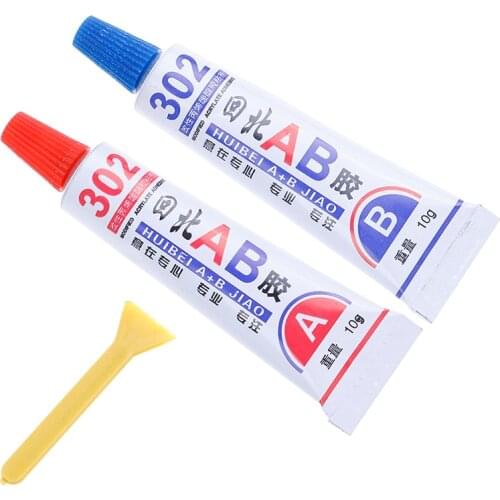 Super AB Glue 302 Strong Cyanoacrylate Liquid Epoxy Resin Leather Rubber Epoxy Adhesive Metal Glass Wood Stationery Store Kit UV