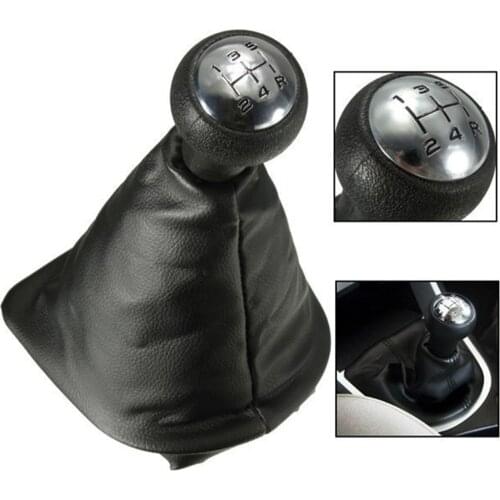 Gear Knob Leather Car Gear Shift Lever Automobile Repair Accessory Replacement for 307/206/406