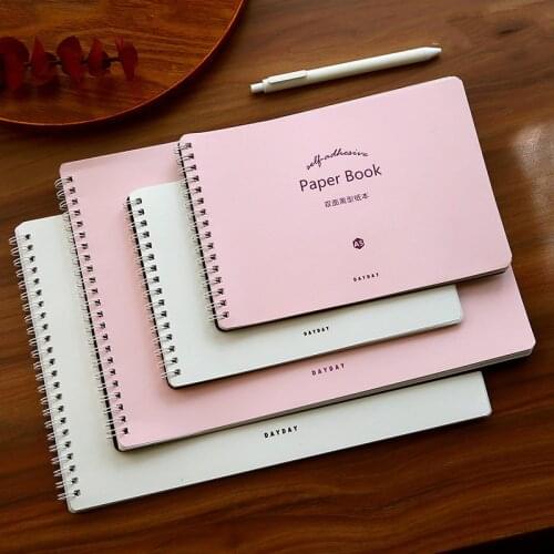 Creative Double-Sided Handbook Release Paper A4 A5 Meat Ball Tape Storage Book Hand Book Stickers Material Sketchbook