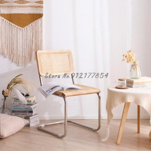 Backrest single lounge chair net red ins negotiation chair makeup chair homestay office chair wrought iron rattan study chair