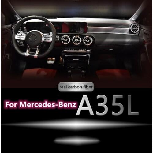 For Mercedes-Benz Real Carbon Fiber Interior Modification for Drive right 2020 style CLA45 CLA35 A35 A35L A45 Aclass CLA W177
