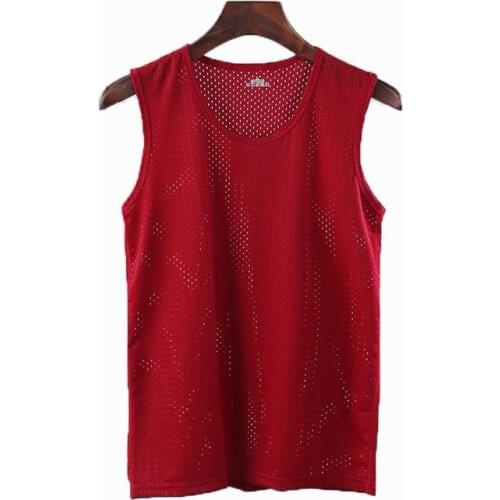 Men Running Weight Vest Classic Red Mesh Sports Wear For Men Gym Fitnss Wear 2020 man cotton tank tops