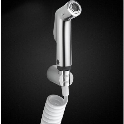 Chrome Solid abs plastic Bidet Hand Sprayer Toilet Shower Head Bidet Sprayer Head with holder and pipe BD775