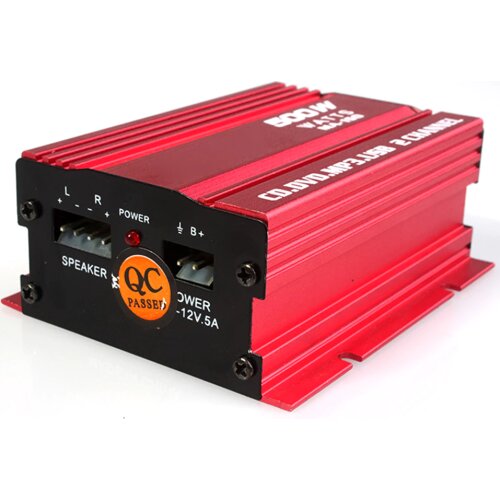 New Mini Hi-Fi 500W 2 Channel Stereo Audio Amplifier Durable with Speaker Cable for Car Motorcycle Dropshipping