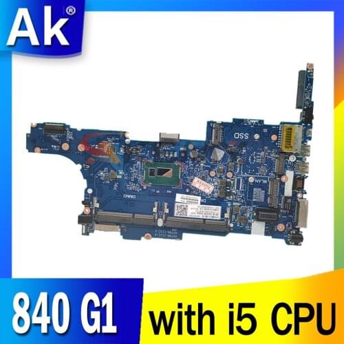 Original for HP EliteBook 840 G1 laptop motherboard 6050A2560201-MB-A03 with i5 cpu fully tested and normal