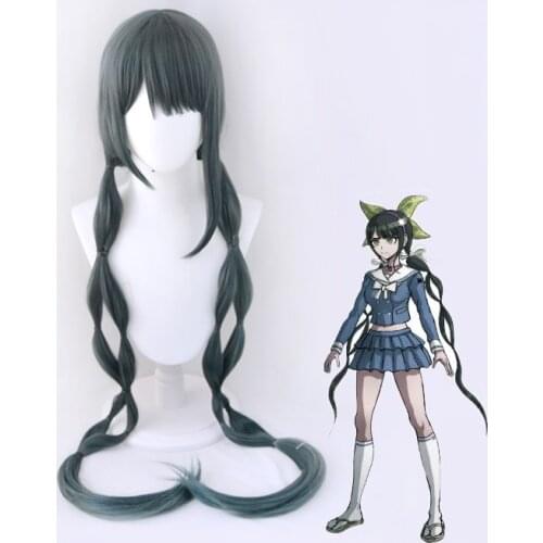 Anime Danganronpa V3 Chabashira Tenko Long Braids Wig Cosplay Costume Dangan Ronpa Heat Resistant Synthetic Hair Women Wigs