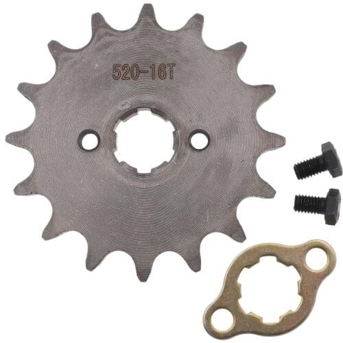 Front Engine 520# 16T 18T 19T Teeth 20mm Chain Sprocket With Retainer Plate Locker for Motorcycle Dirt Bike ATV