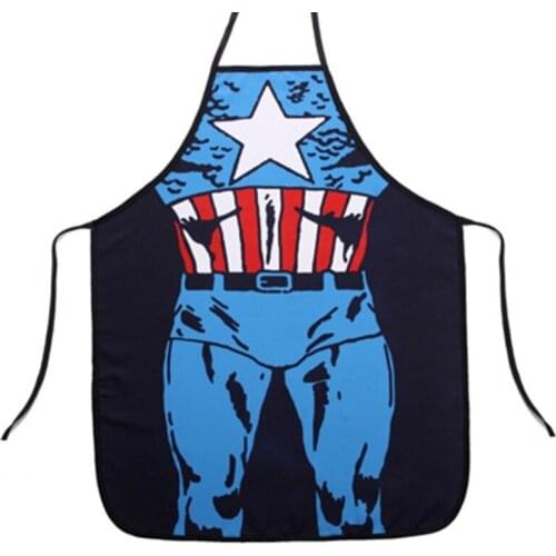 Polyester Muscle Man Bikini Series Cartoon Lovers Funny Pranks Personalized Creative Kitchen Stain Resistant Apron