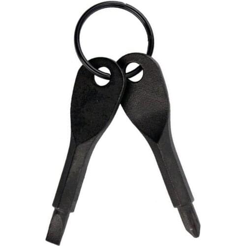Portable Phillips Slotted Screwdriver Key Ring Stainless Steel Outdoor Hike Multi Mini Pocket Repair Tool Gadget Camp Top Hot